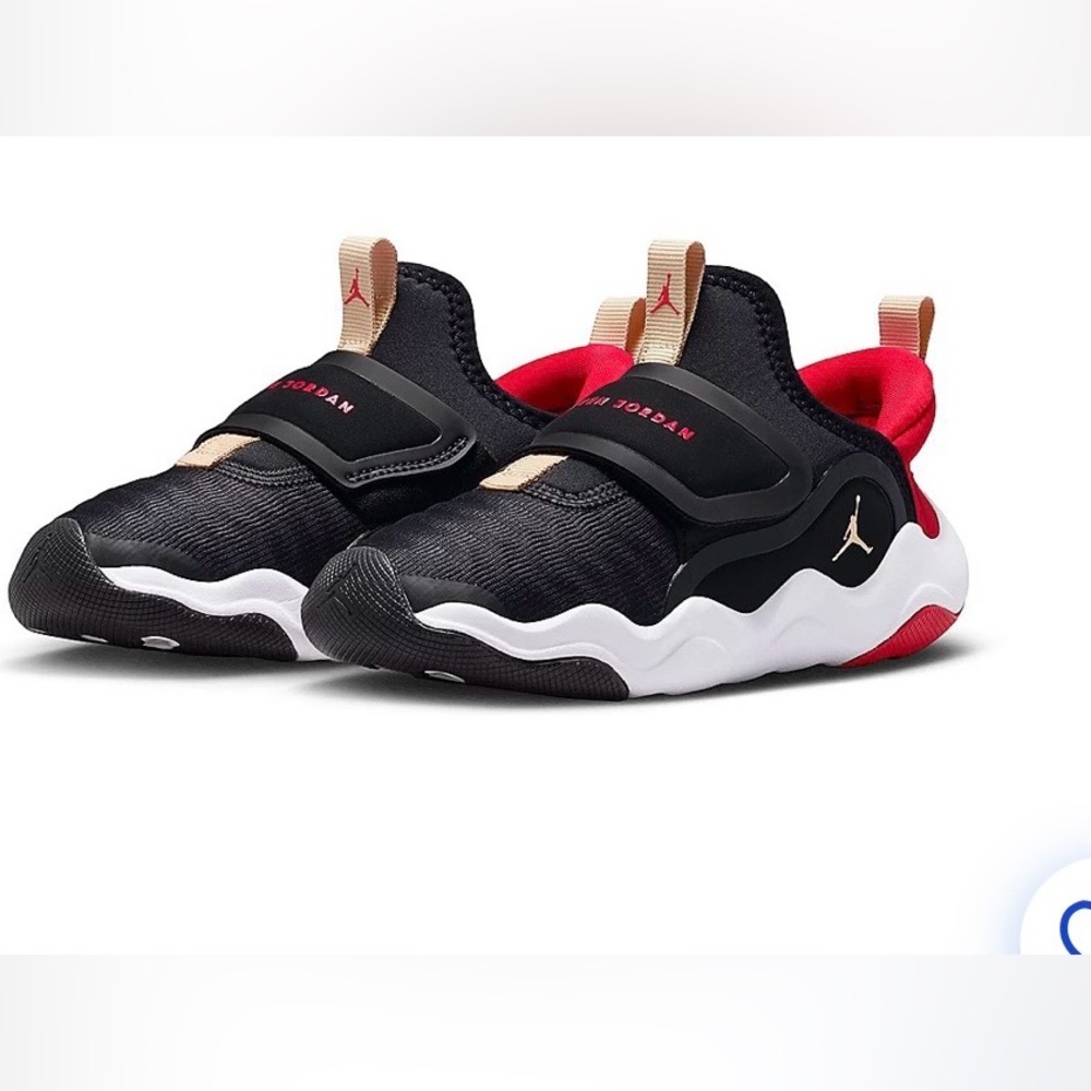 Jordan Kids Black, Red & Tan Slip-On Sneakers